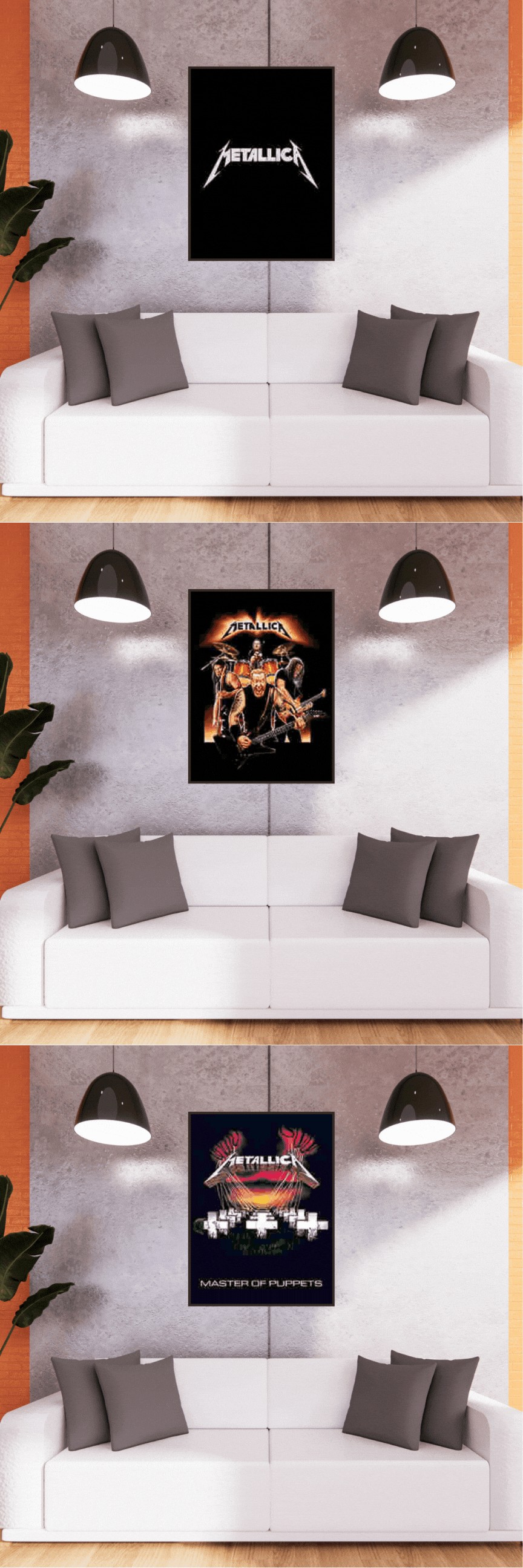 3D Triple Transition Metallica Lenticular Poster