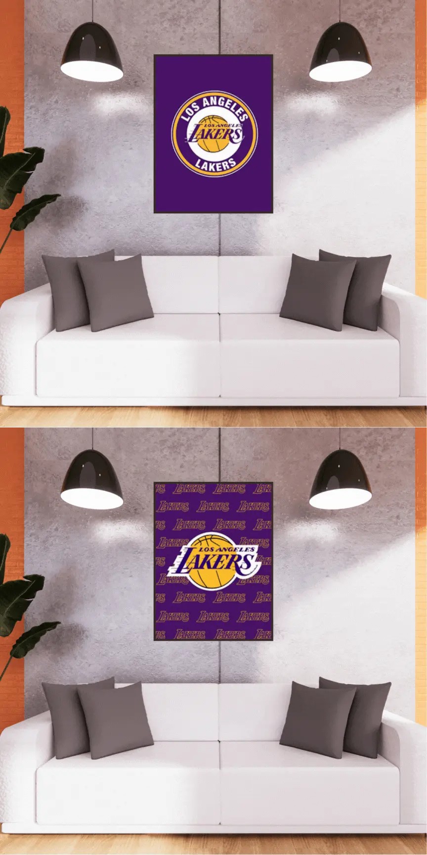 3D Triple Transition Los Angeles Lakers Lenticular Poster