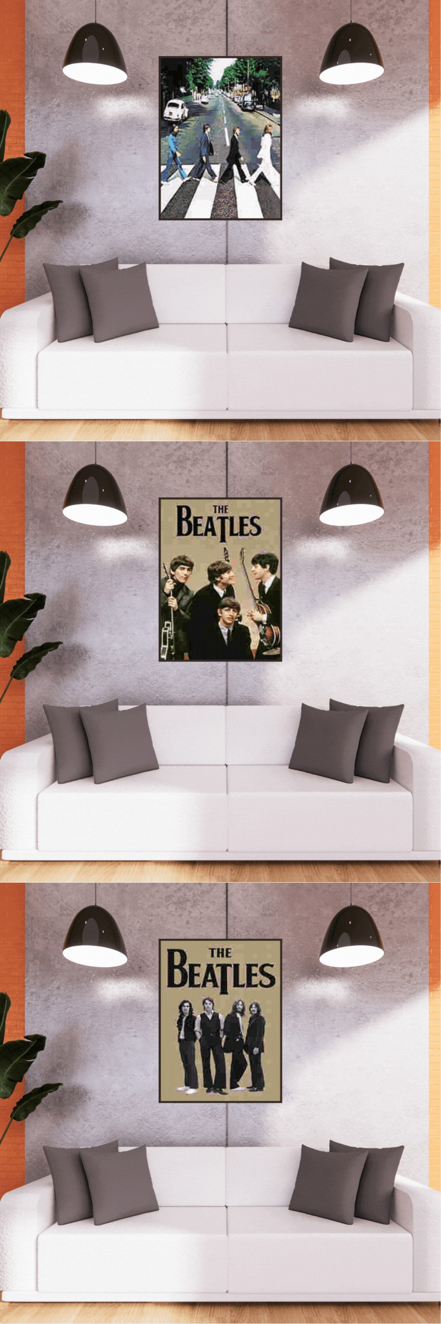 3D Triple Transition The Beatles Lenticular Poster