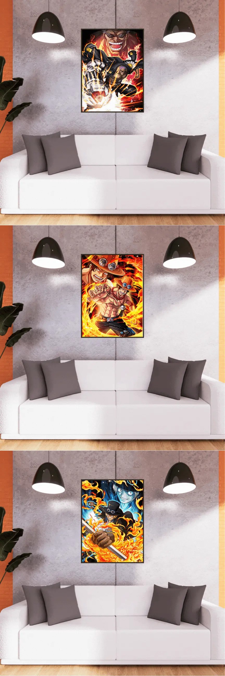 3D Triple Transition One Piece Lenticular Poster