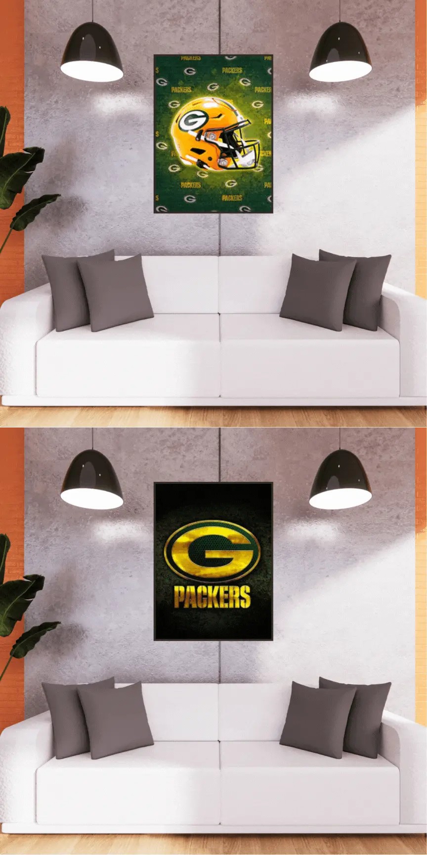 3D Triple Transition Green Bay Packers Lenticular Poster