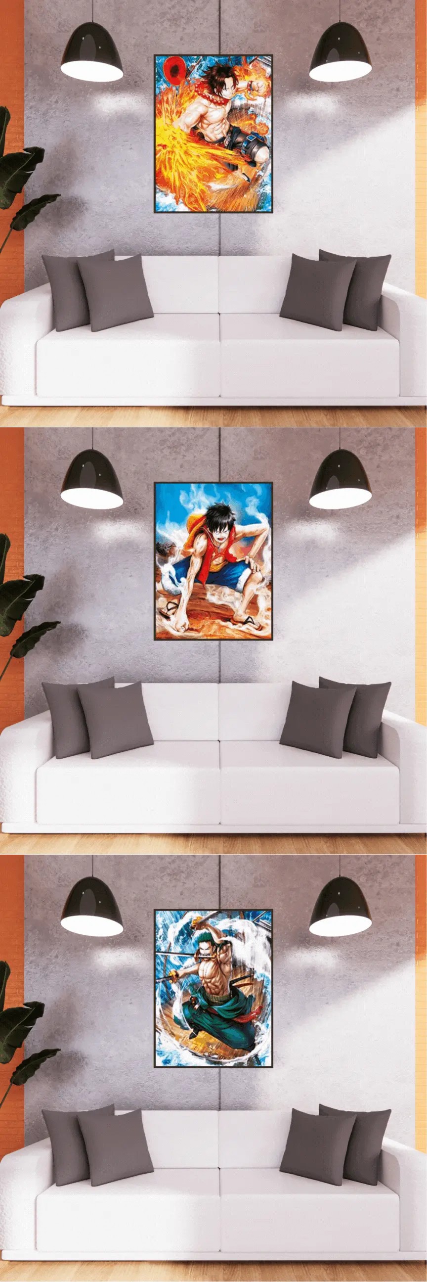 3D Triple Transition One Piece Lenticular Poster