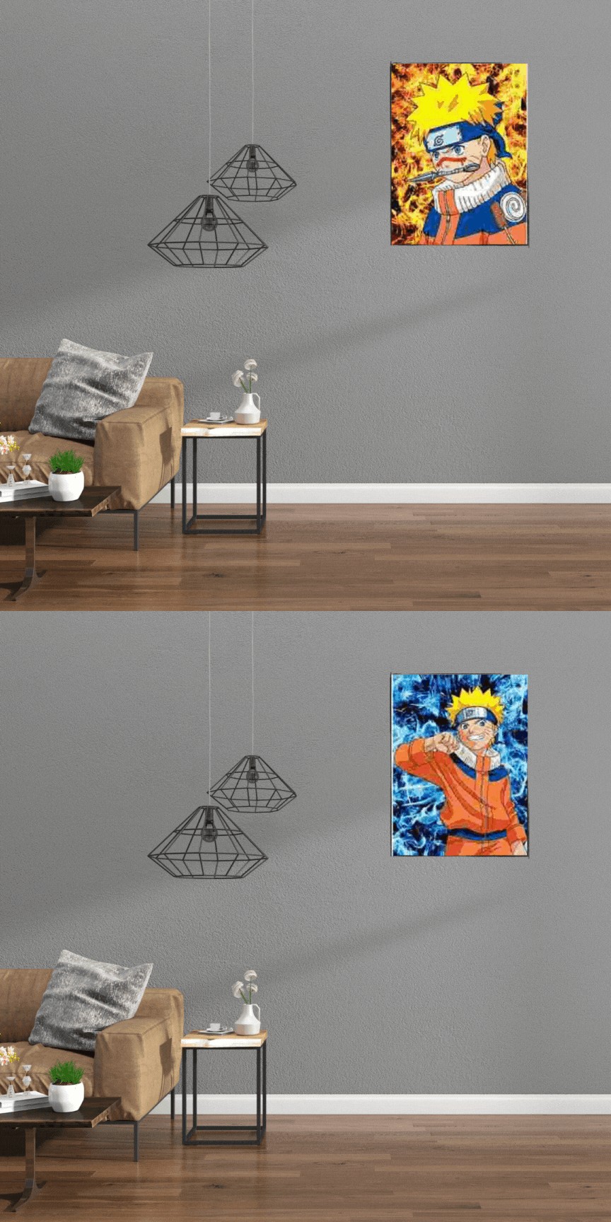 3D Triple Transition Naruto Lenticular Poster