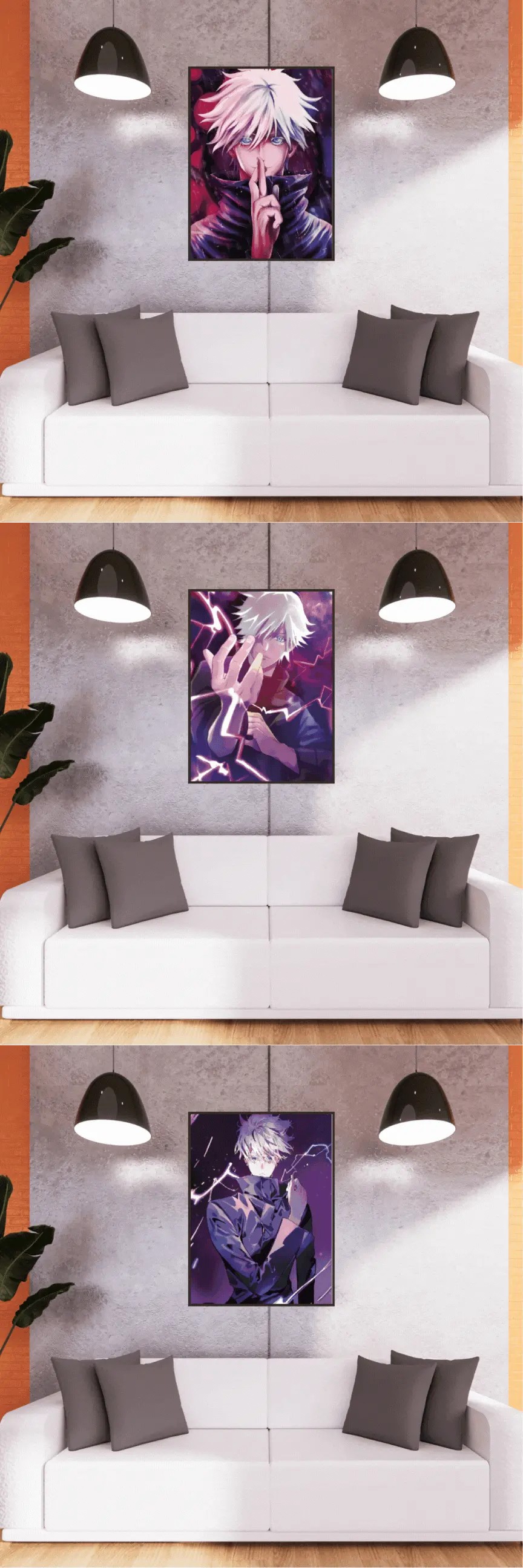 3D Triple Transition Jujutsu Kaisen Lenticular Poster