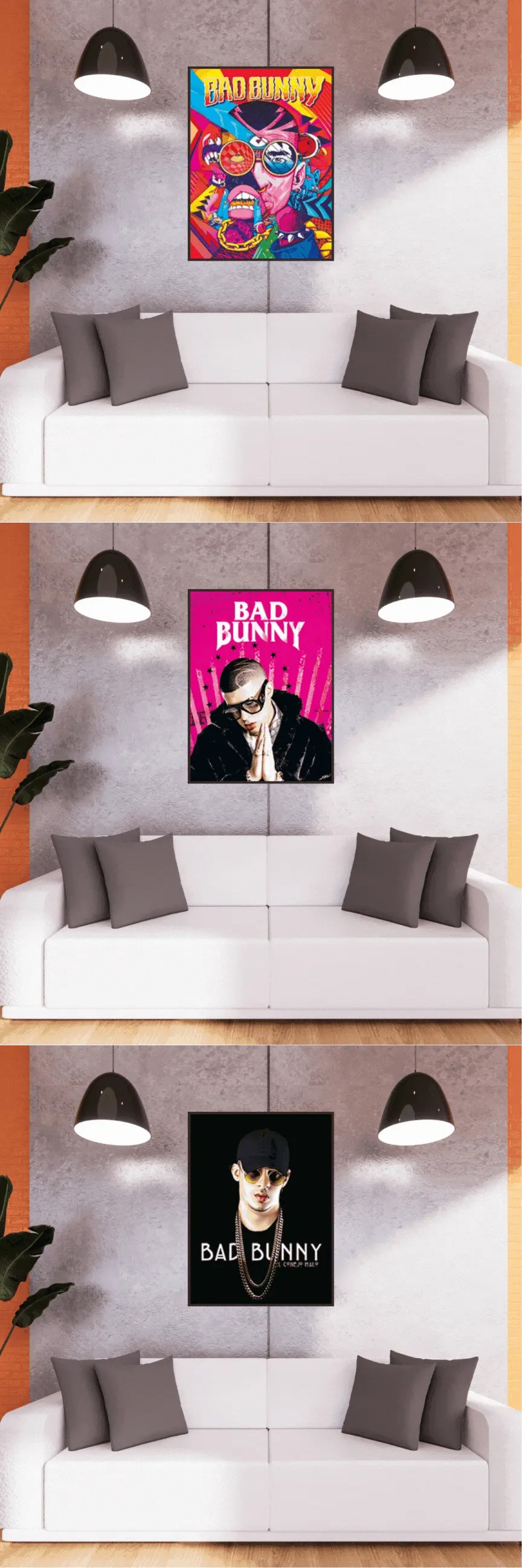 3D Triple Transition Bad Bunny Lenticular Poster