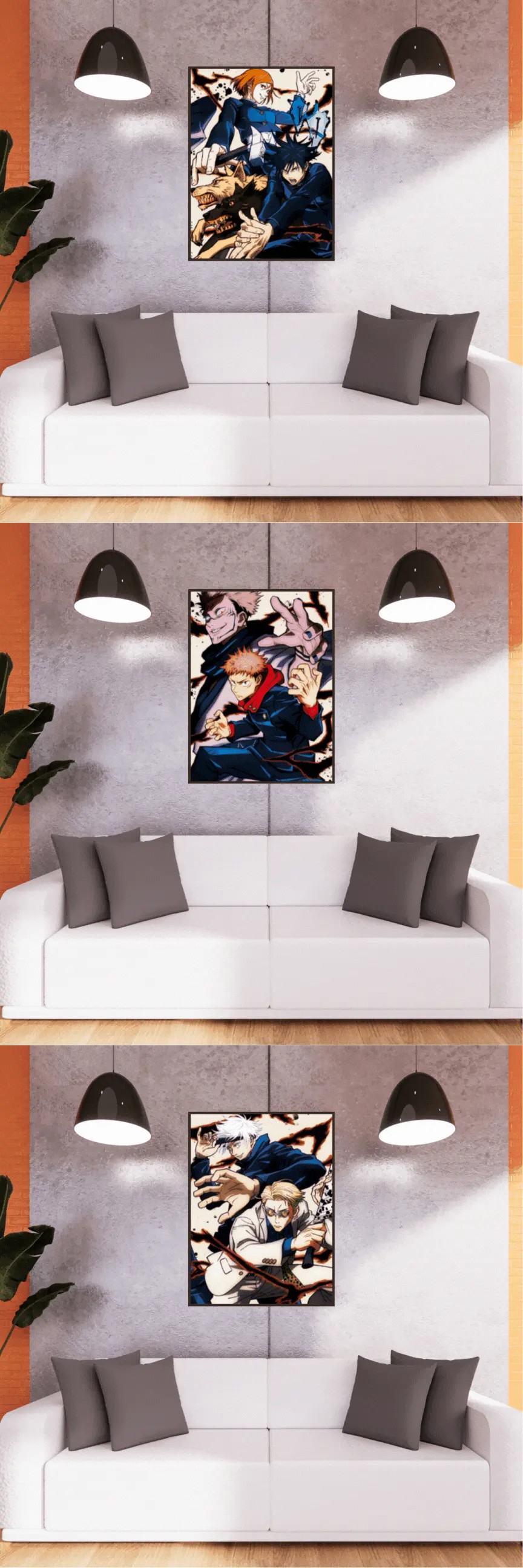 3D Triple Transition Jujutsu Kaisen Lenticular Poster