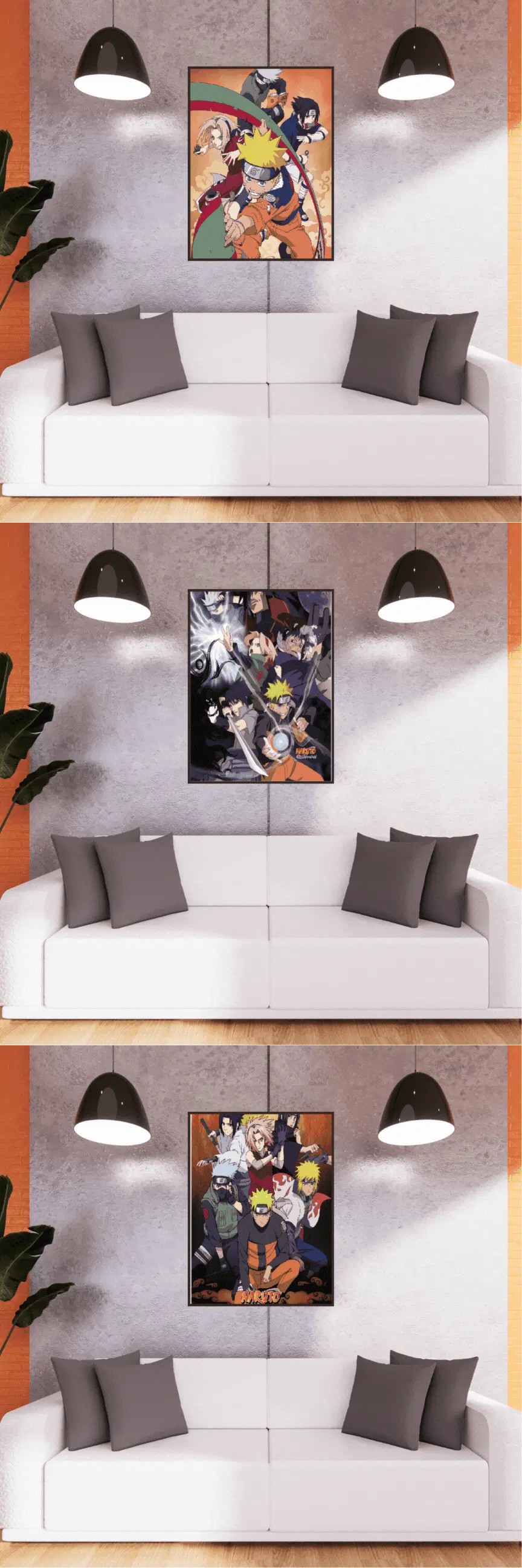 3D Triple Transition Naruto Lenticular Poster