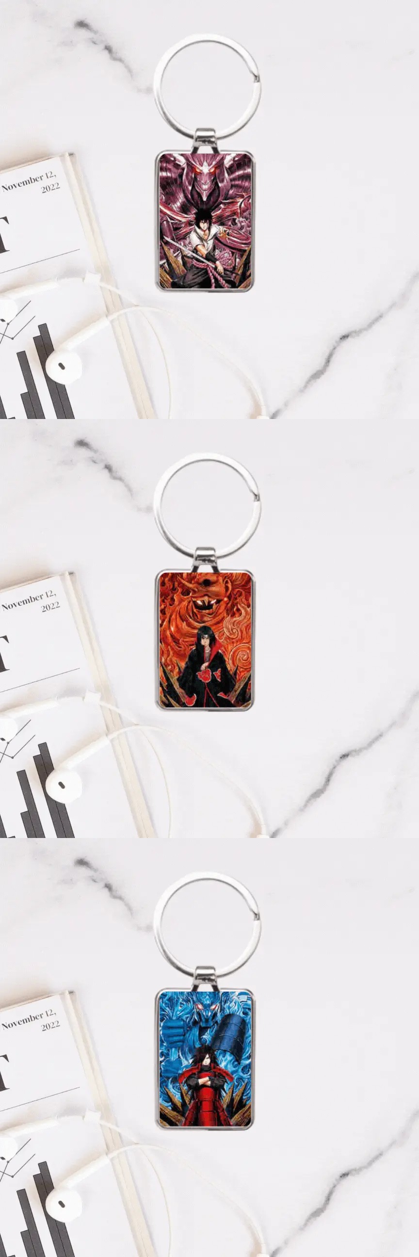 3D Triple Transition Naruto Keychain