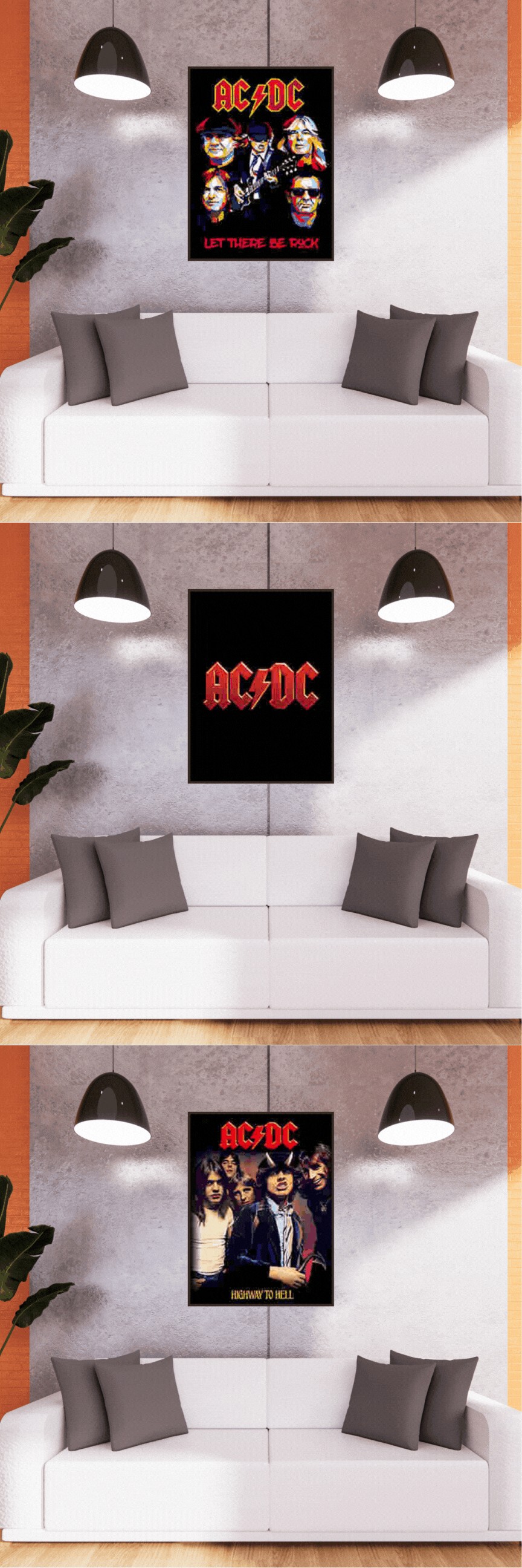 3D Triple Transition ACDC Lenticular Poster
