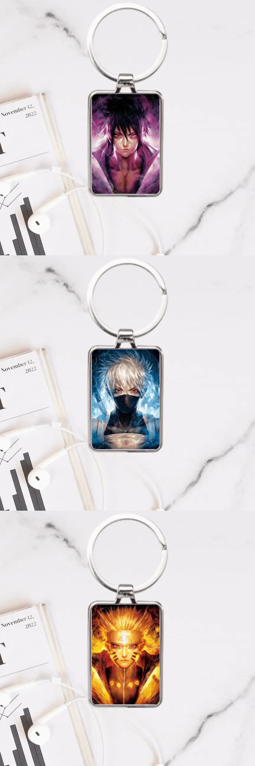 3D Triple Transition Naruto Keychain