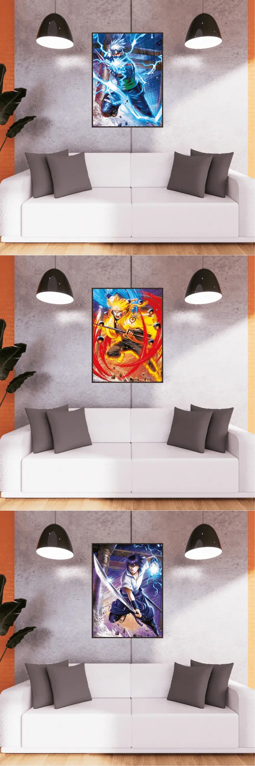 3D Triple Transition Naruto Lenticular Poster