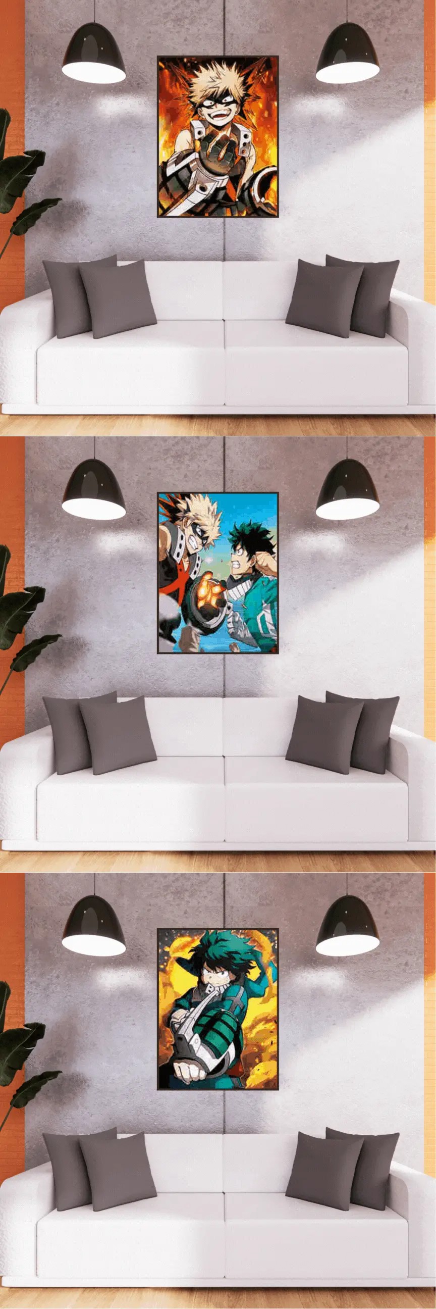 3D Triple Transition My Hero Academia Lenticular Poster