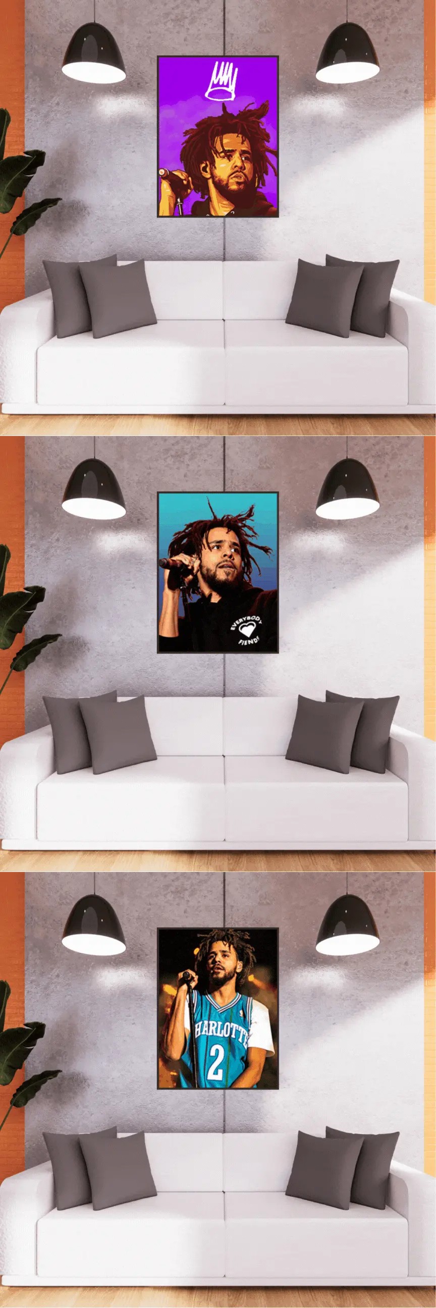 3D Triple Transition J.Cole Lenticular Poster