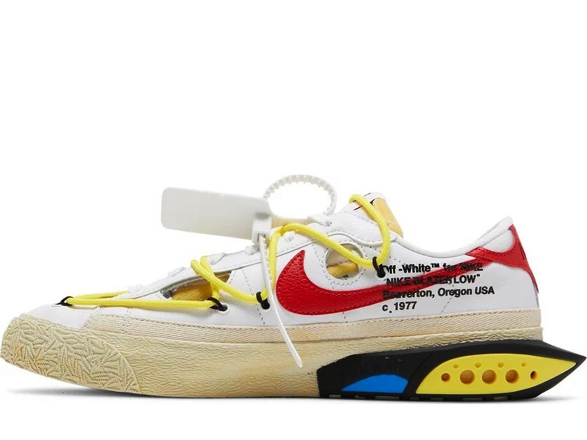 Off-White x Blazer Low White University Red