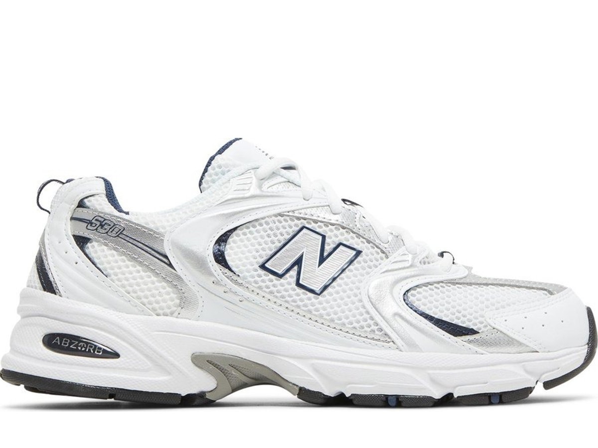 New Balance 530 White Silver Navy