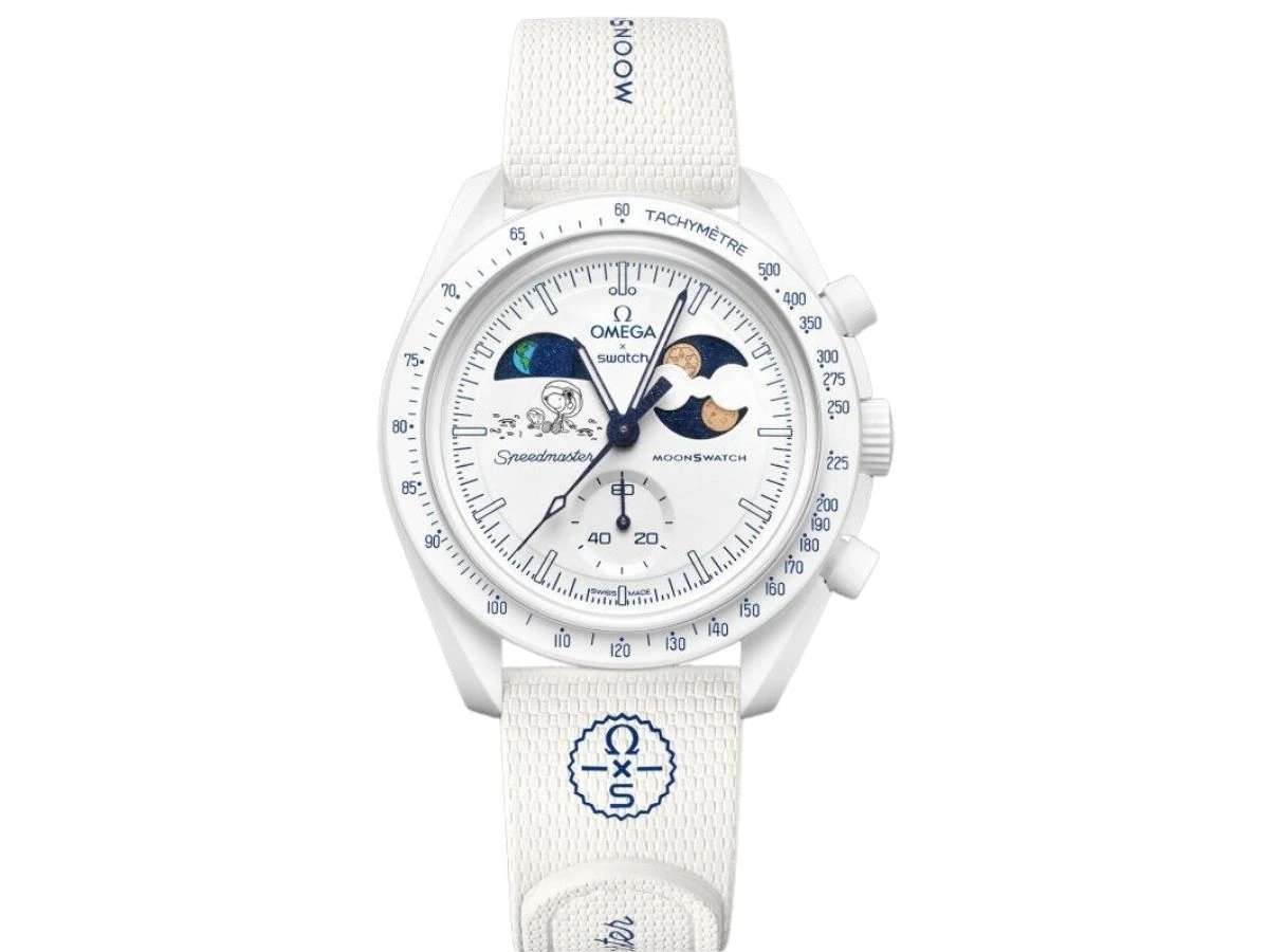 Swatch x Omega Moonphase Cold Moon SO33W701L -SPARKSOLE