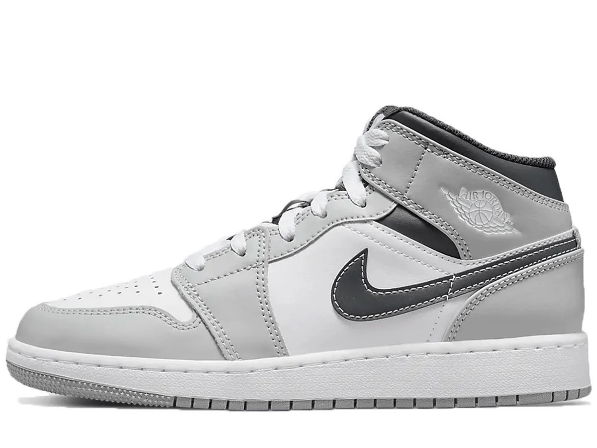 Air Jordan 1 Mid 'Light Smoke Grey' (GS)