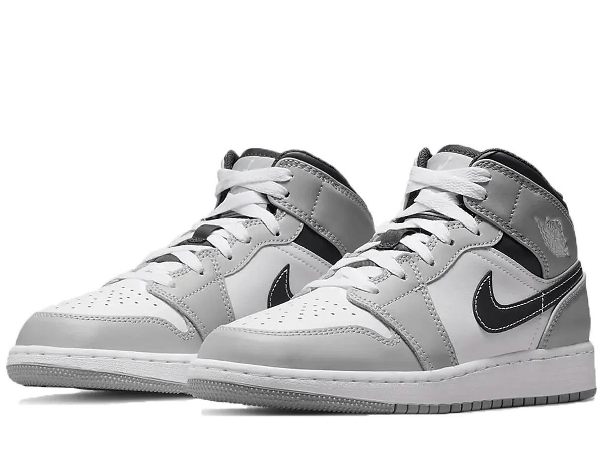 Air Jordan 1 Mid 'Light Smoke Grey' (GS)