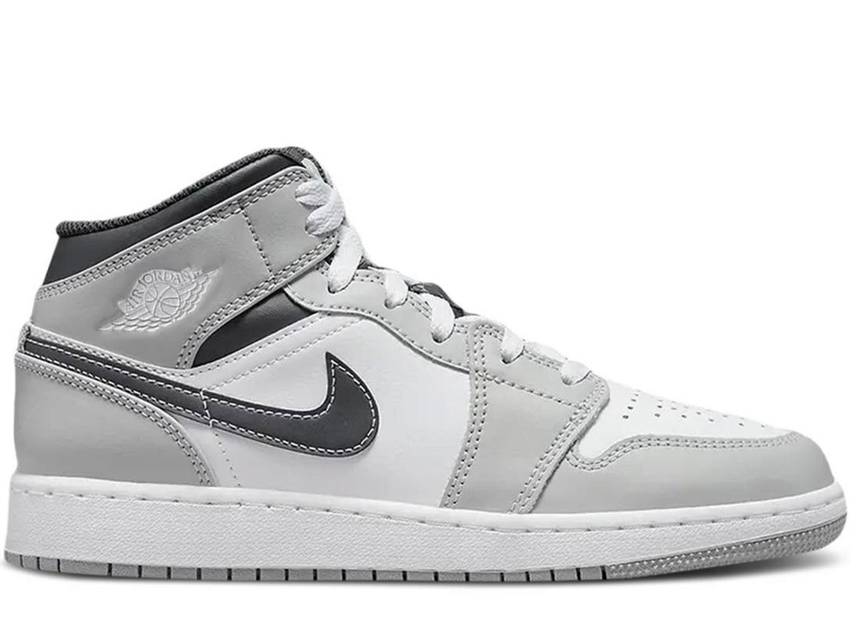 Air Jordan 1 Mid 'Light Smoke Grey' (GS)