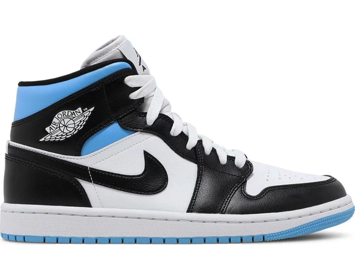 Air Jordan 1 Mid University Black White Wmns