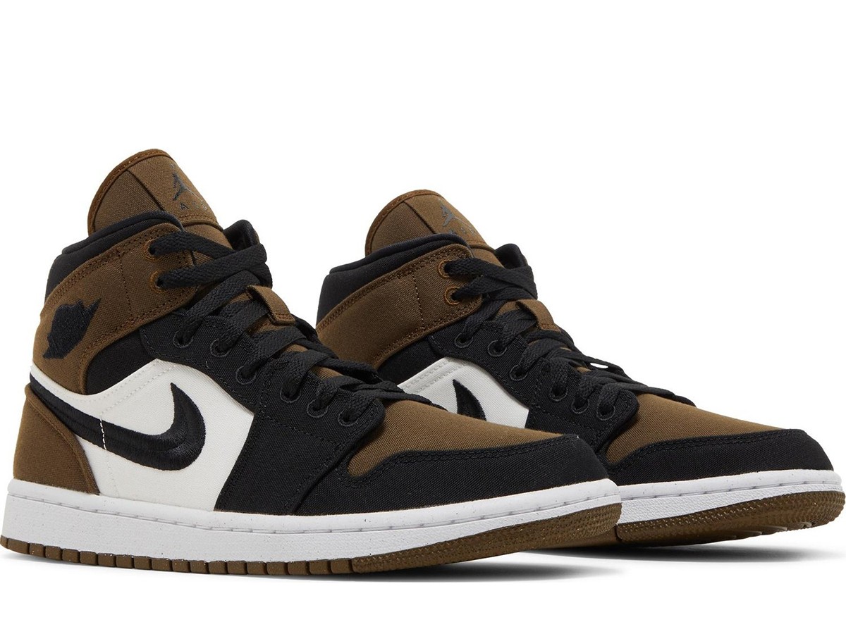 Air Jordan 1 Mid Olive Toe Wmns