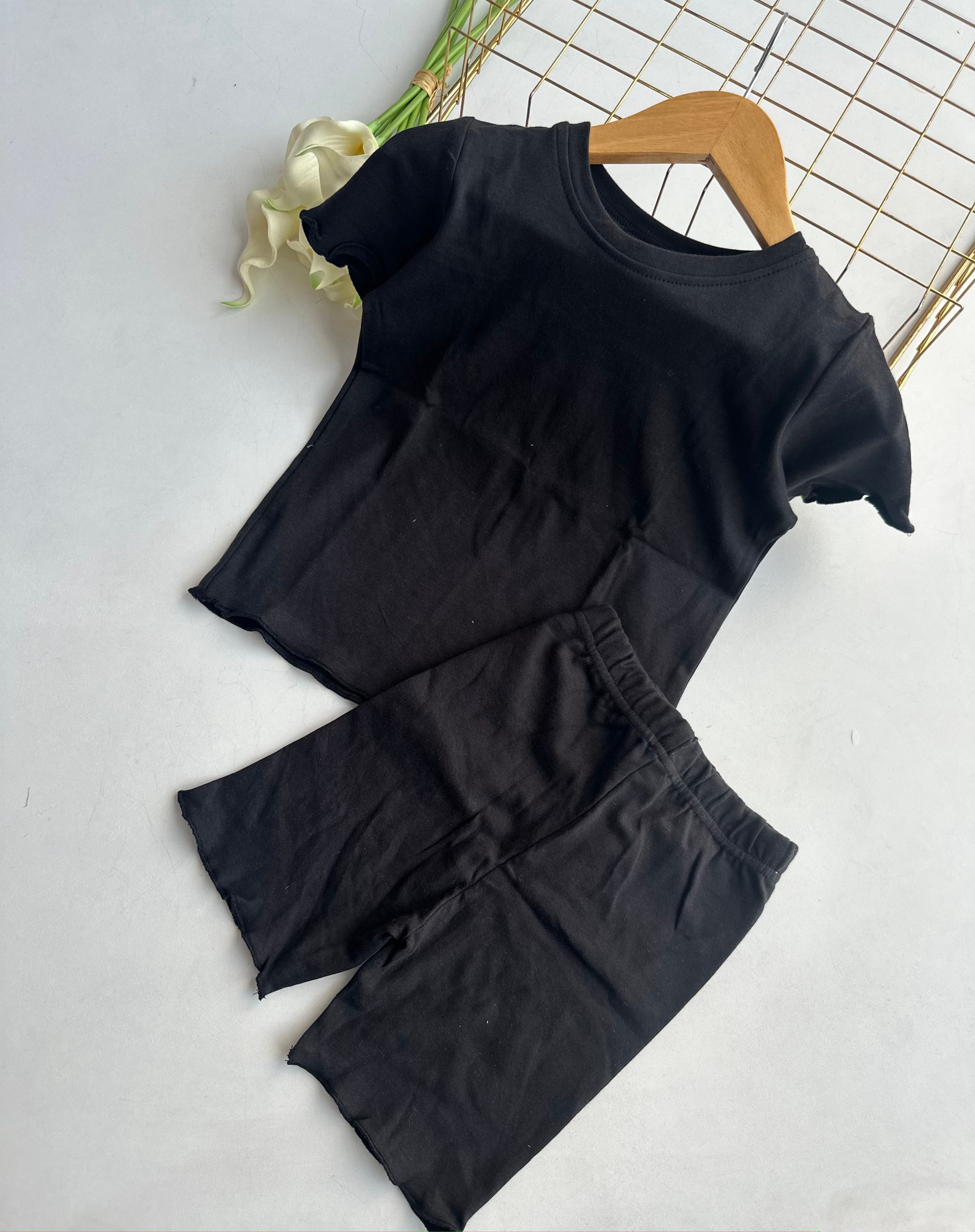 Bebe Overloklu Şort T-shirt Takım