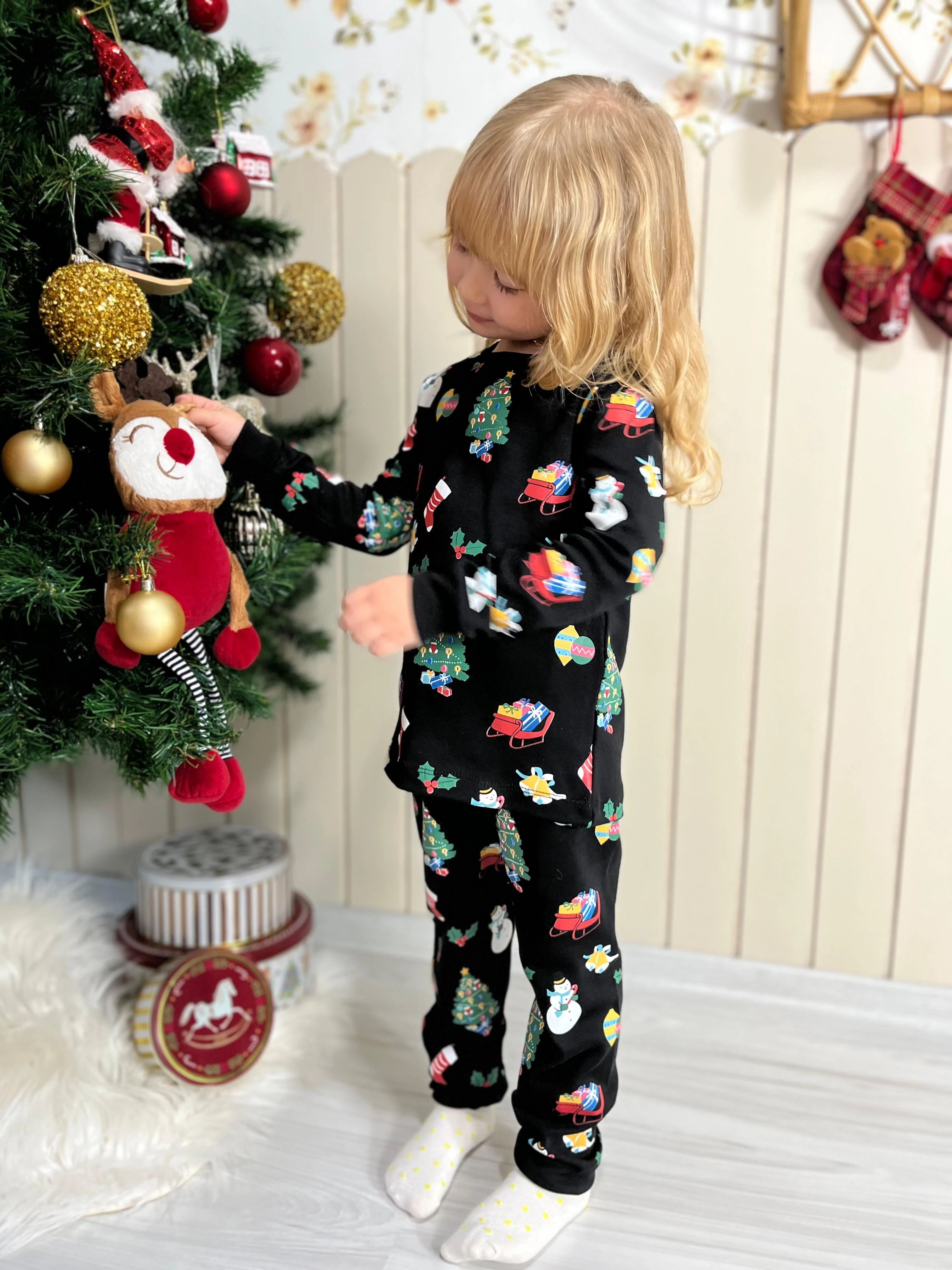 Noel Temalı Pijama Takım