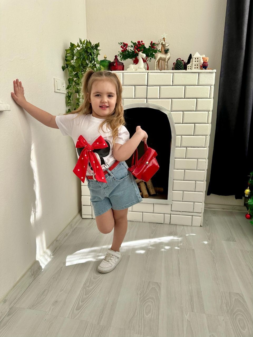 Mickey Mouse Kot Şortlu Çantalı Takım