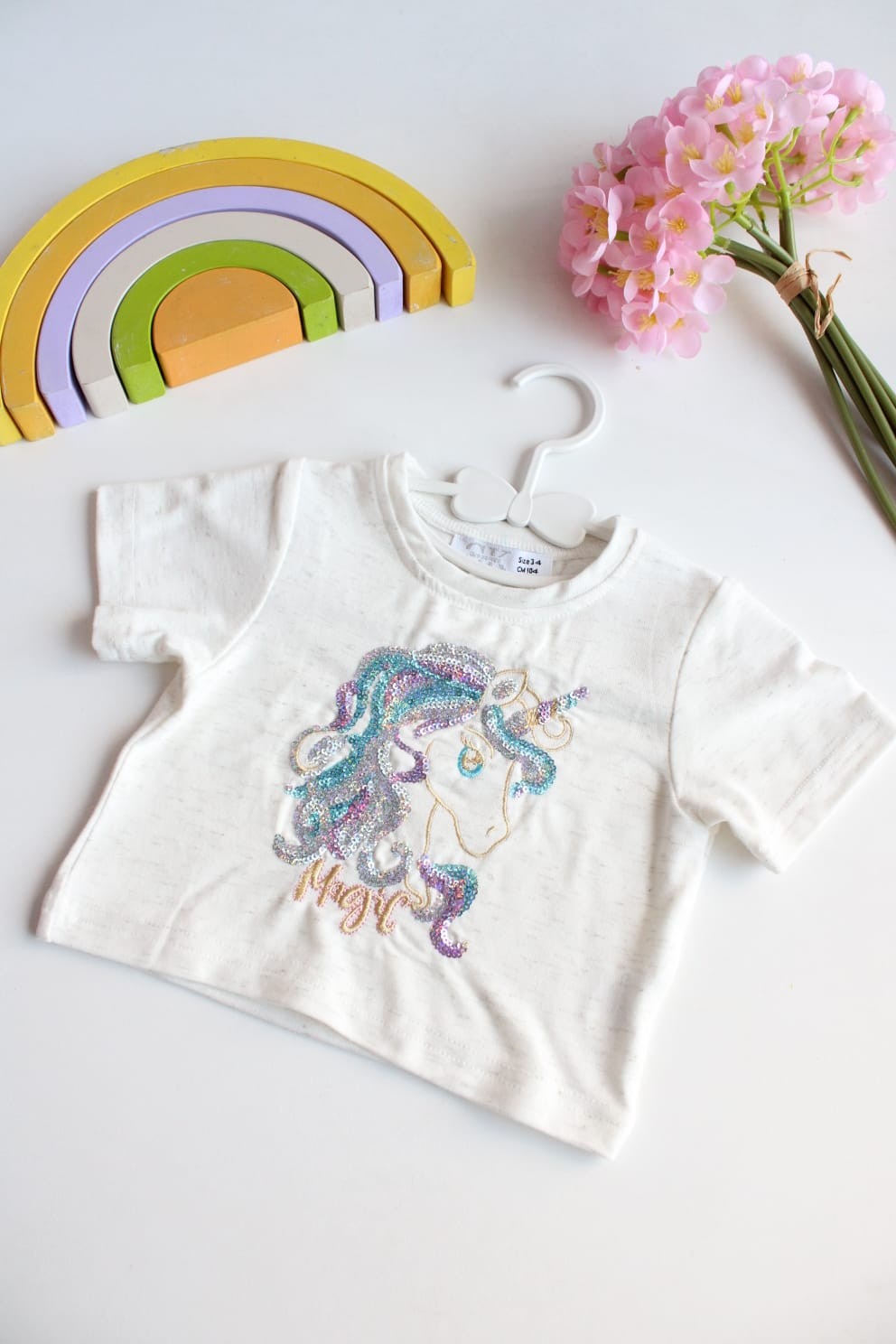 Karışık Desenli Crop Badi - Unicorn