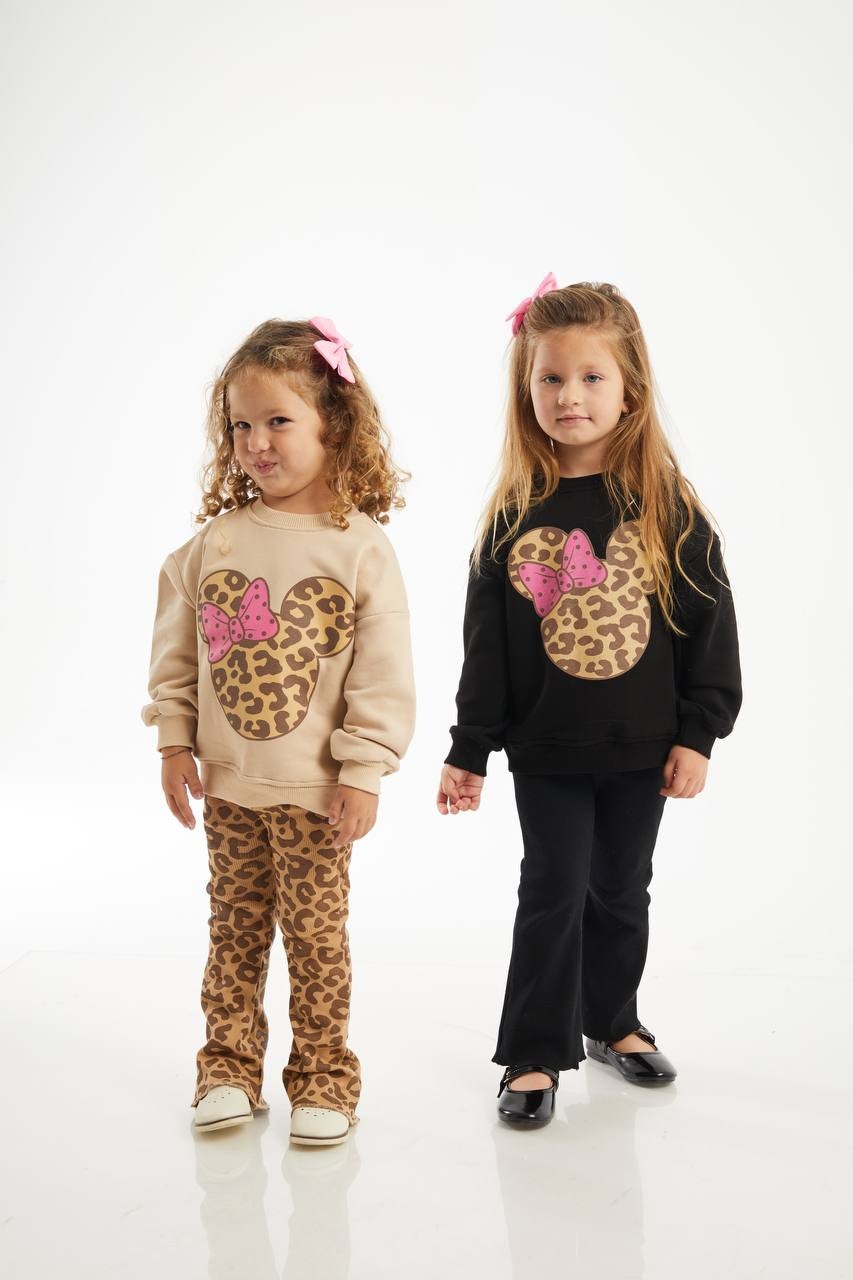 Minnie Leopar Alt Üst Takım