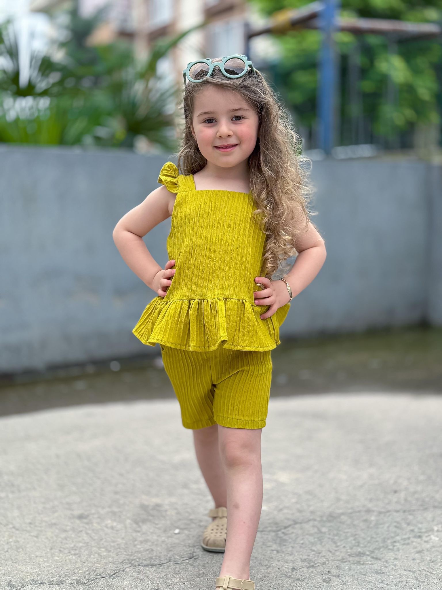 Askılı Pamela Şort Takım