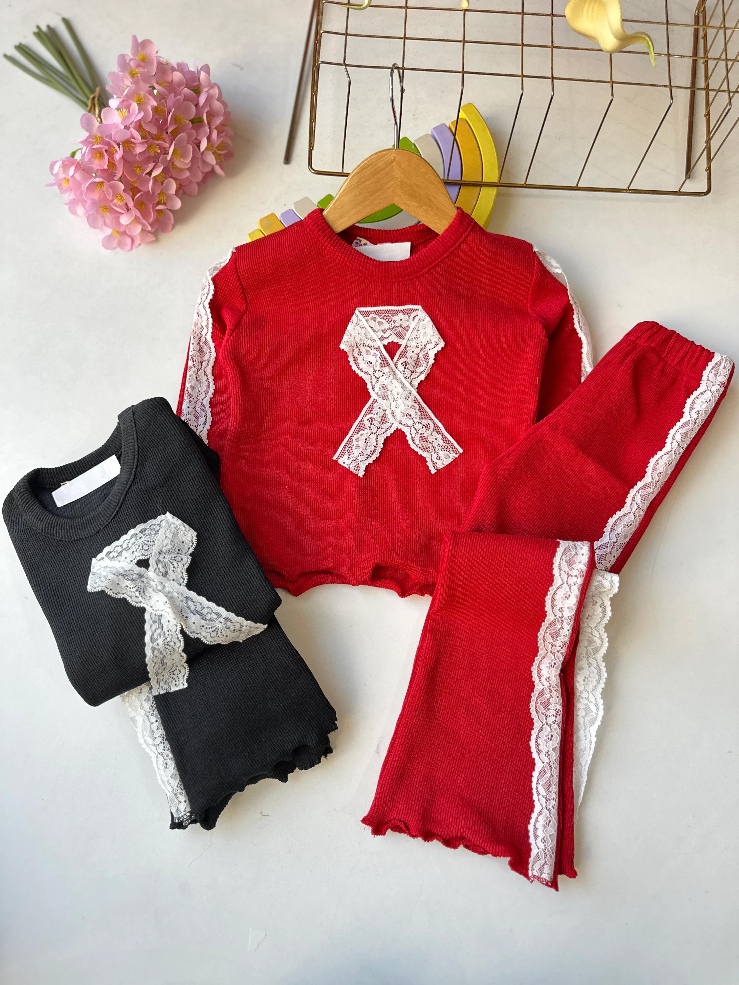 Dantel Detaylı Kaşkorse Alt Üst Takım