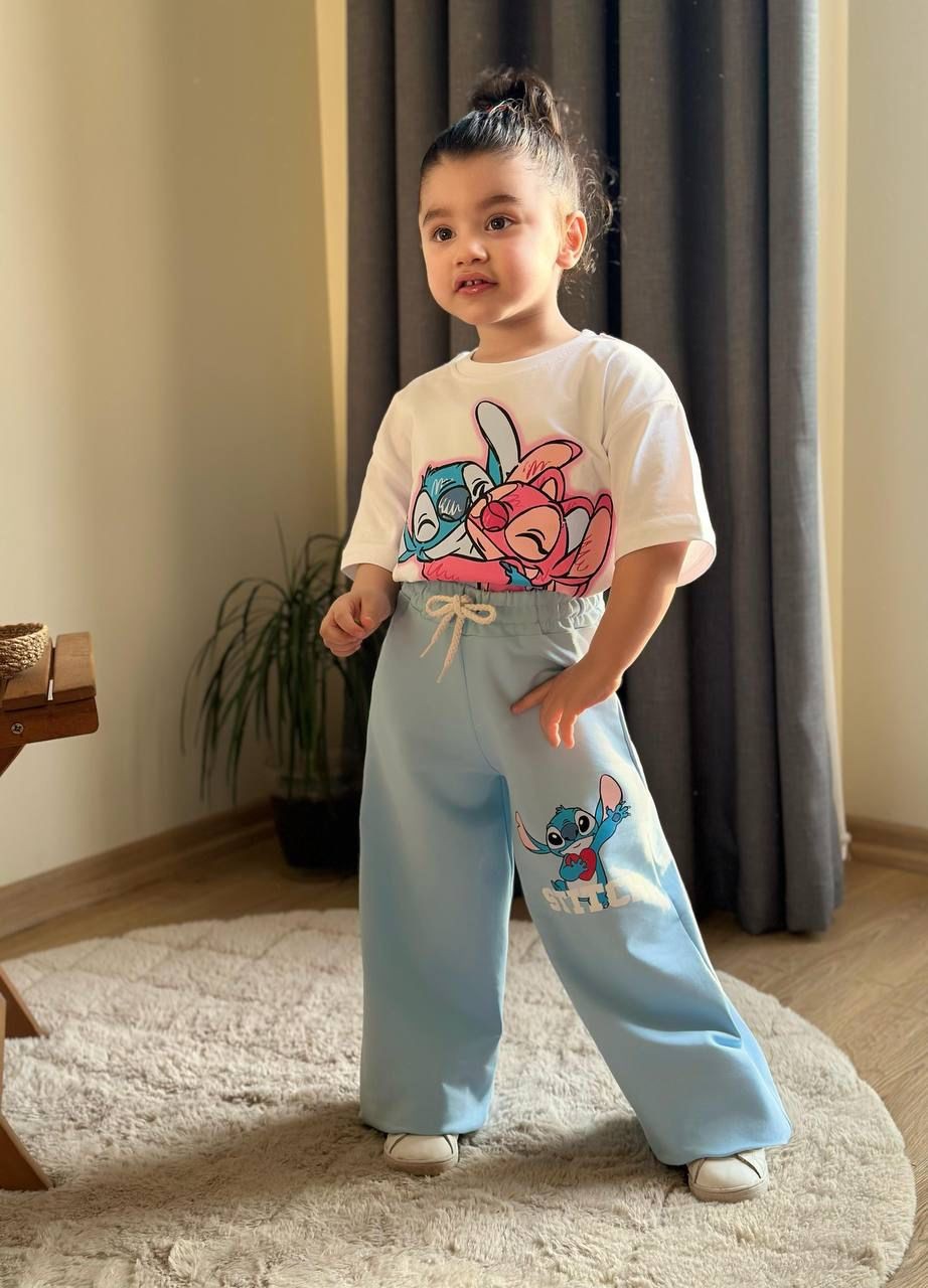 Stitch Baskılı 2'li Takım