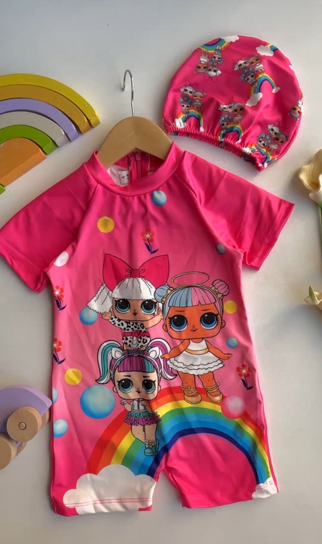LOL Gökkuşağı Desenli Mayo Set