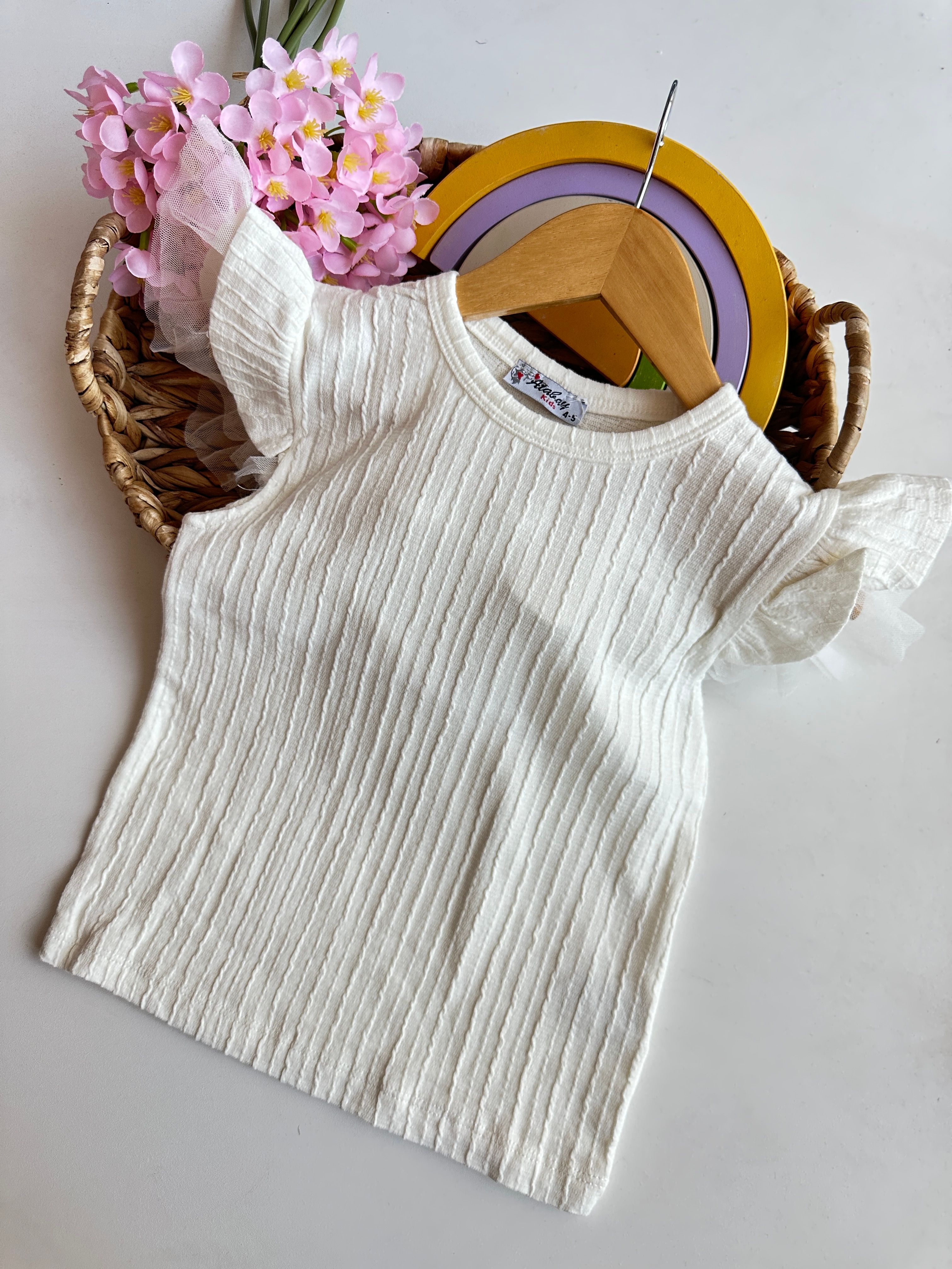 Tül Detaylı Tshirt