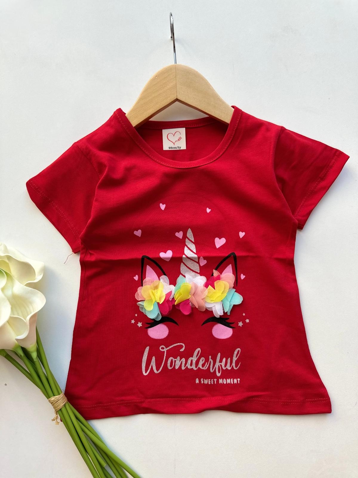 Unicorn Desenli 3D T-shirt