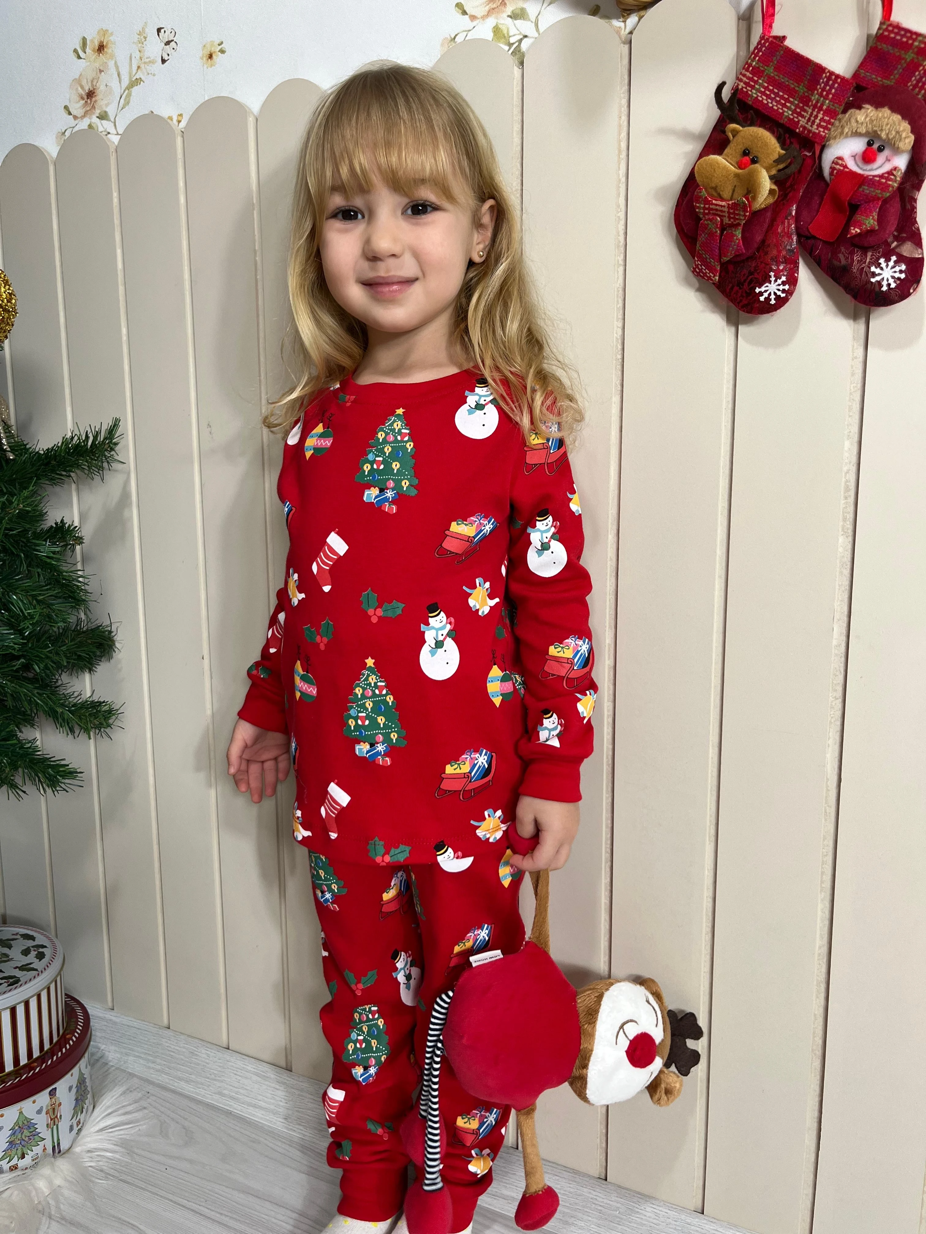 Noel Temalı Pijama Takım