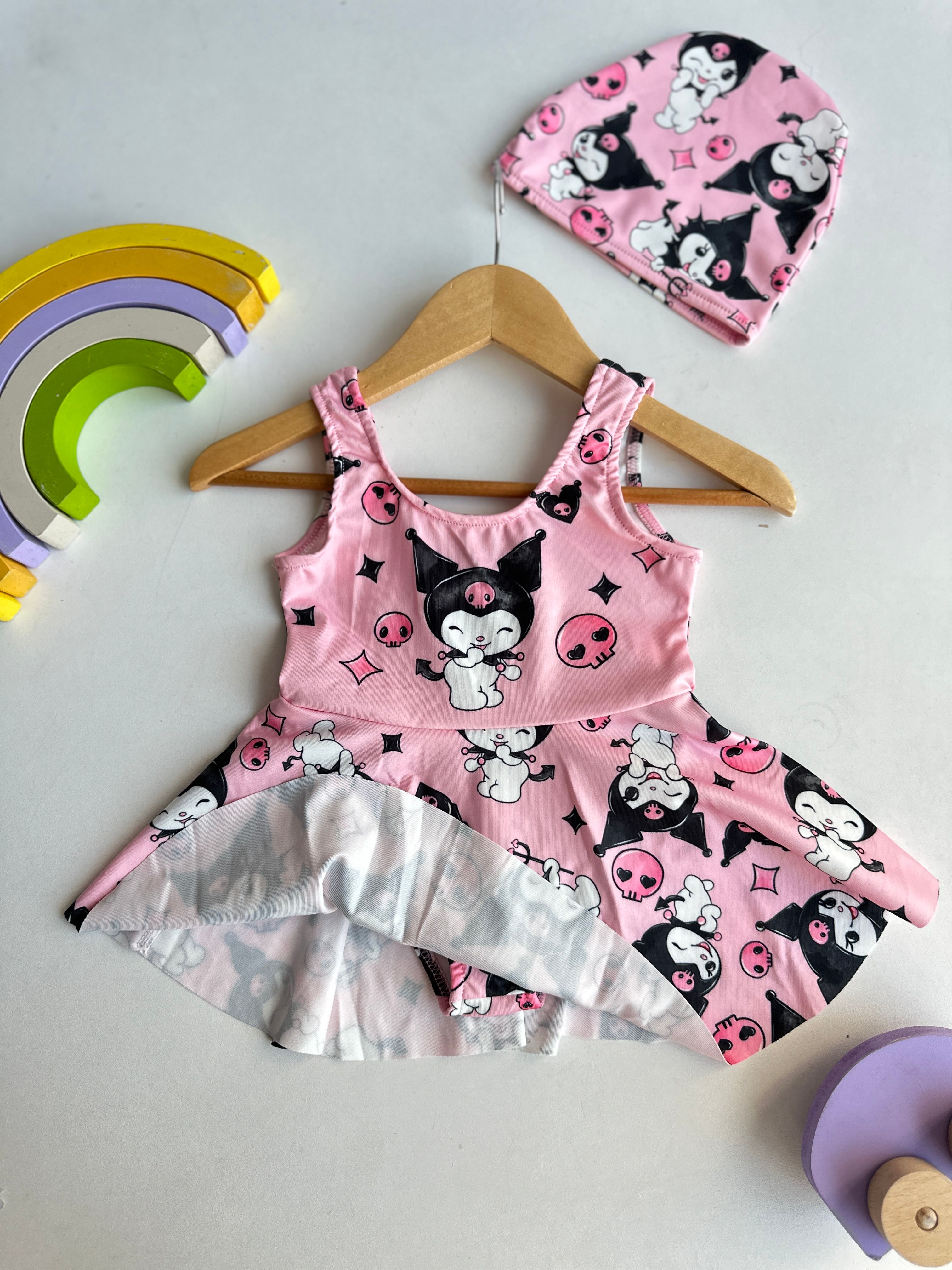 Kuromi Desenli Mayo Set -Pembe