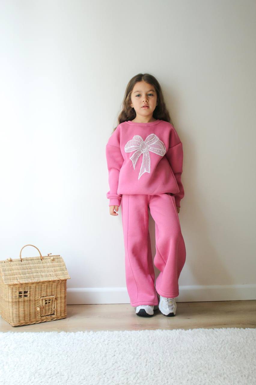 Ribbon Nakışlı 3 İplik Şardonlu Takım