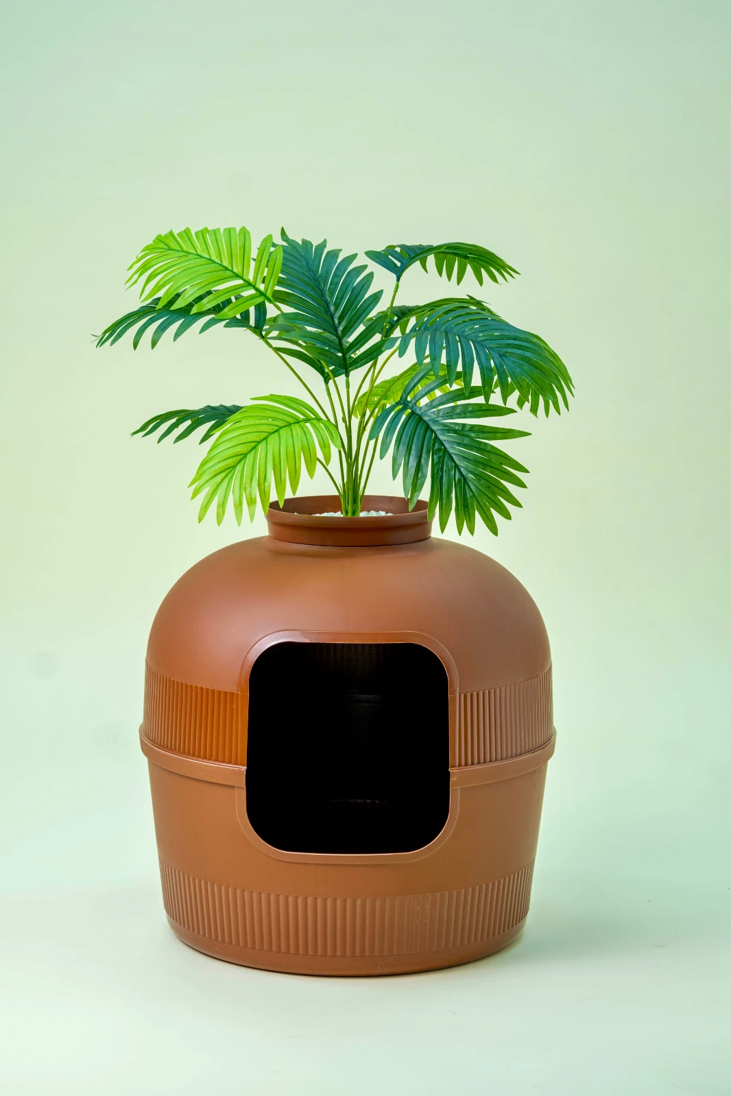 Dekoratif Kedi Tuvaleti/Evi Kahverengi