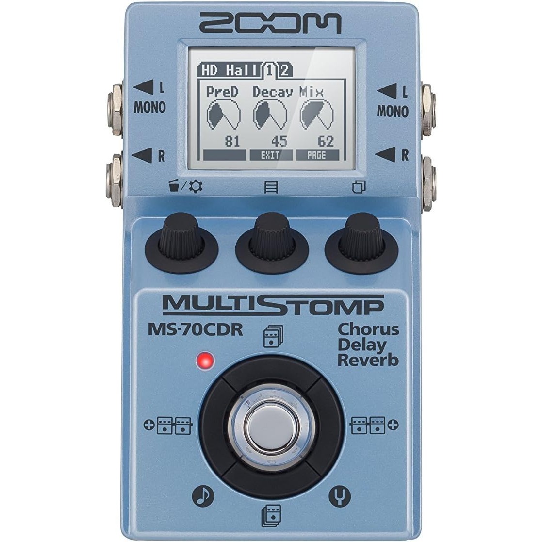 Zoom MS-70CDR MultiStomp Efekt Pedalı (Chorus / Delay / Reverb)