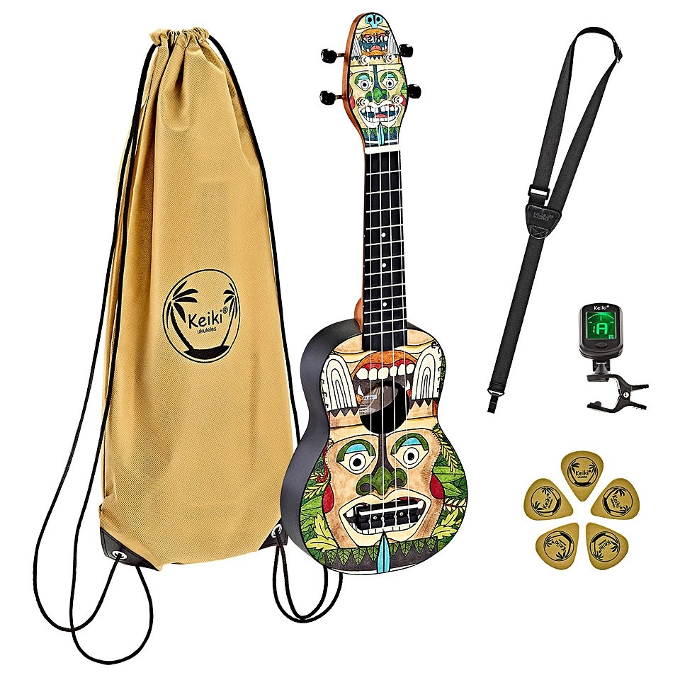 Ortega K2-TM Keiki Sopranino Ukulele Set (Totem)