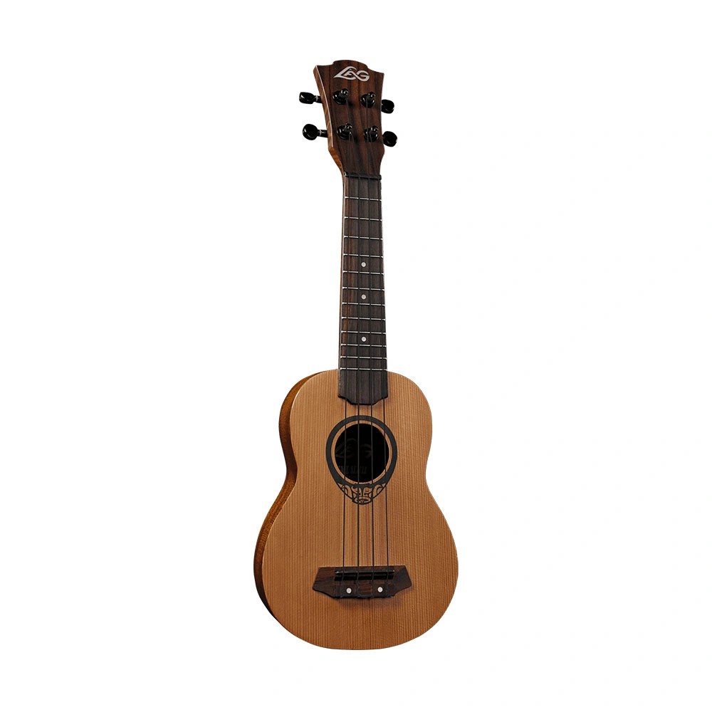 LAG GLU TKU10S Tiki Soprano Natural Ukulele