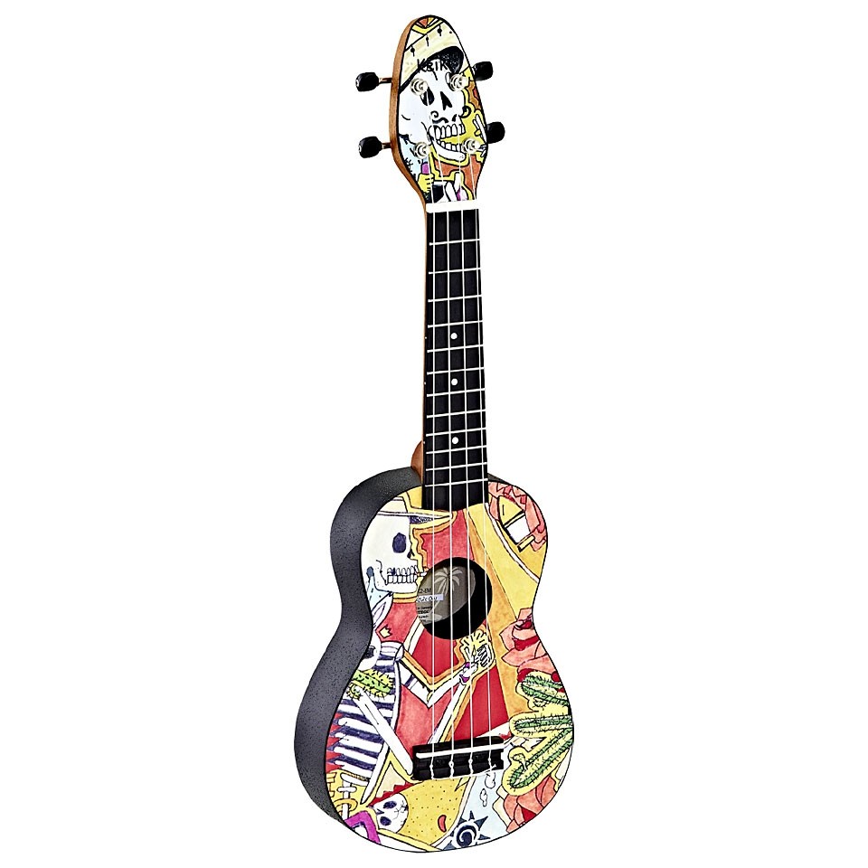 Ortega K2-EM Keiki Sopranino Ukulele Set (El Muerto)