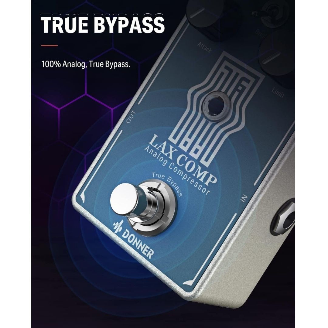 Donner LAX COMP True Analog Compressor Pedalı