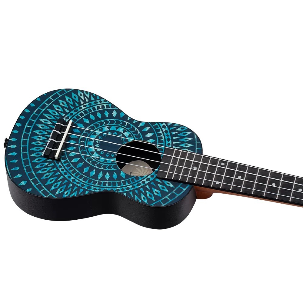 Ortega K2SS Keiki Sopranino Ukulele Set (Blue Kaleidoscope)