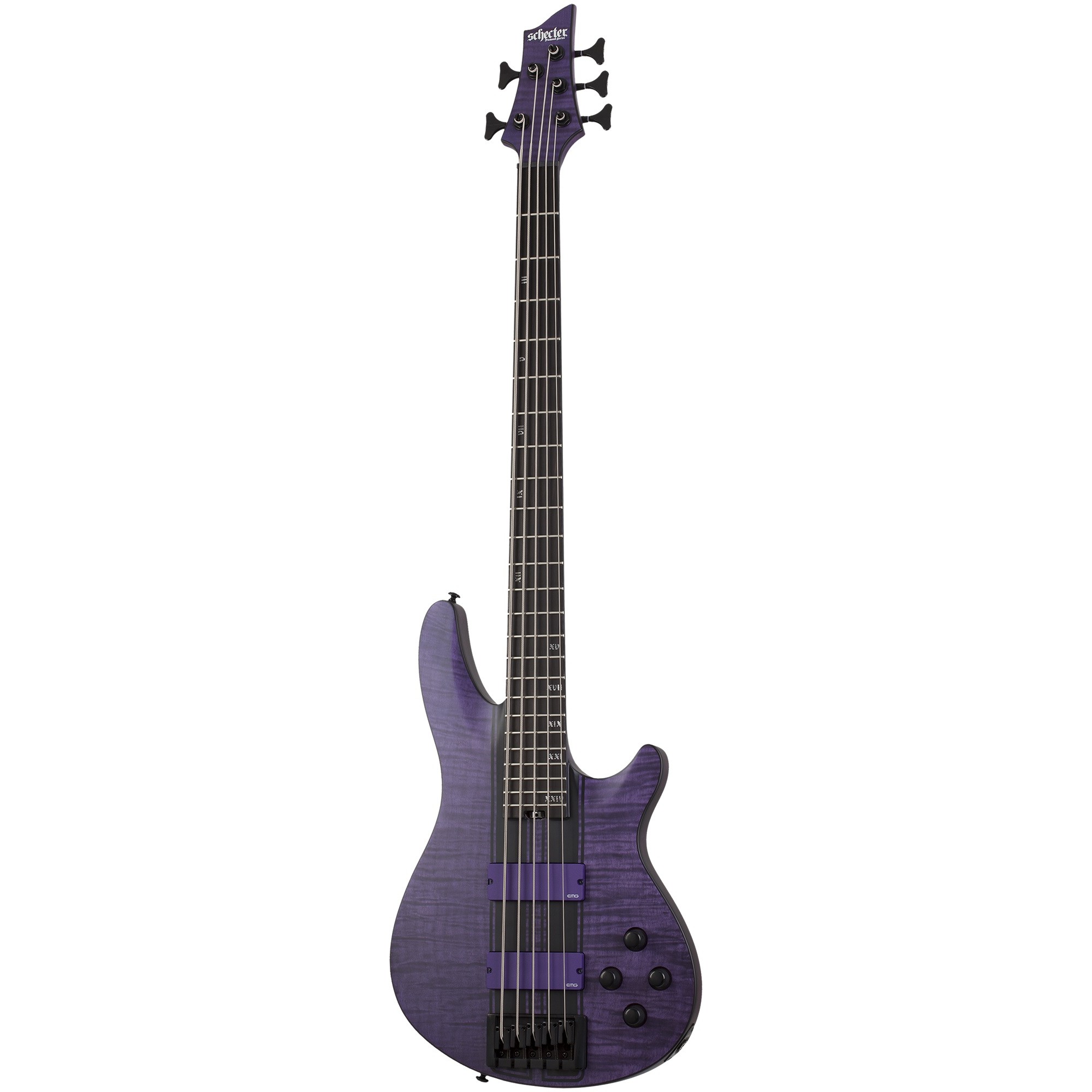 Schecter C-5 GT 5 Telli Bas Gitar (Satin Trans Purple)