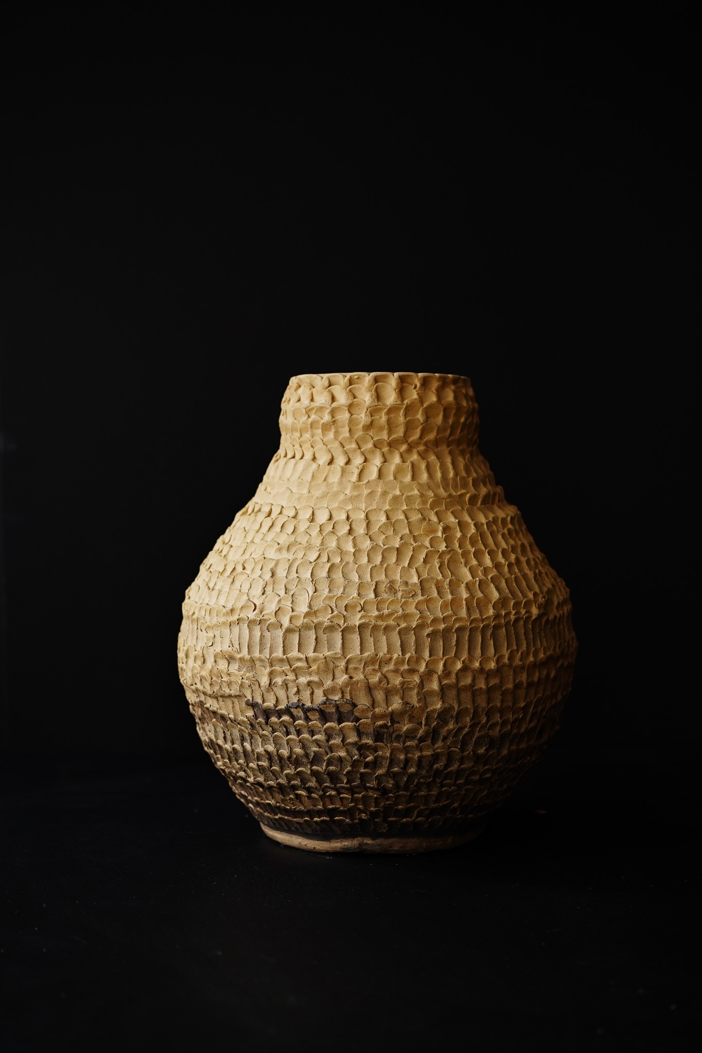 Kum Sarısı Stoneware Vazo