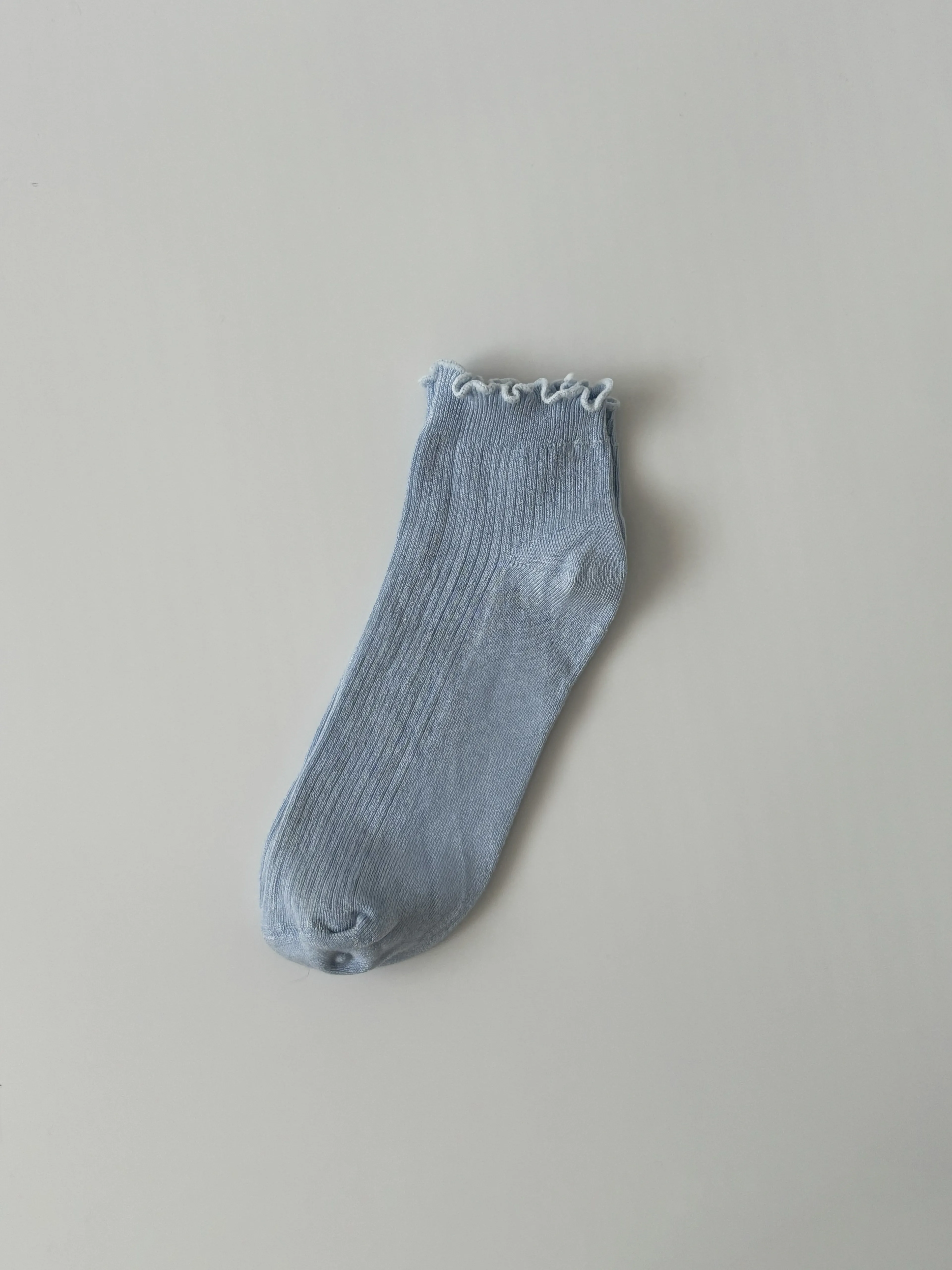 Ruffly Bambu Çorap - Mavi