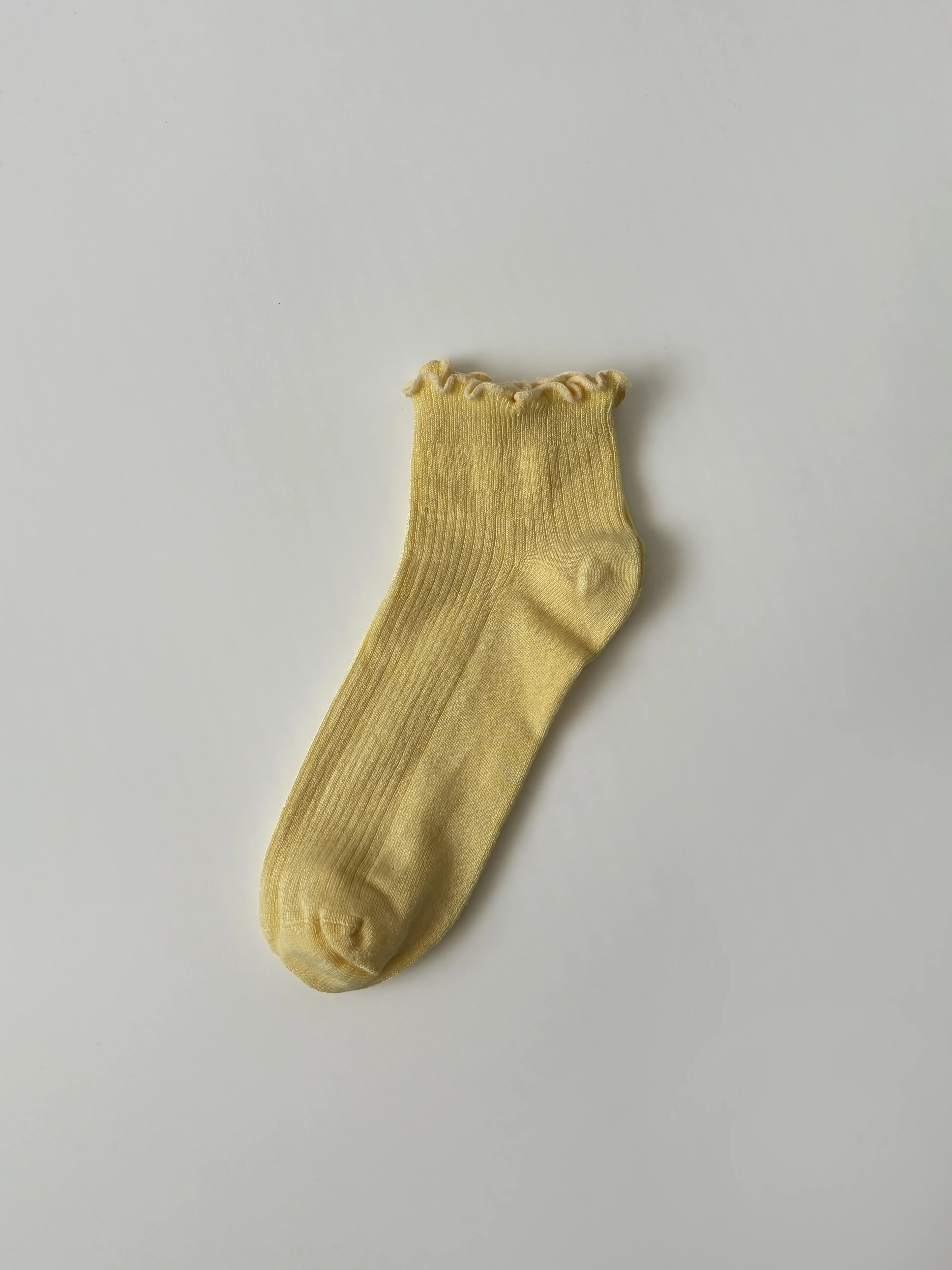 Ruffly Bambu Çorap - Sarı